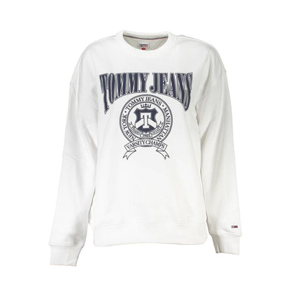 White Cotton Sweatshirt-Tommy Hilfiger-LabelTerrace.com