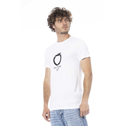 White Cotton T-Shirt-Trussardi Beachwear-LabelTerrace.com