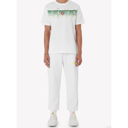 White Cotton T-Shirt-Casablanca-LabelTerrace.com