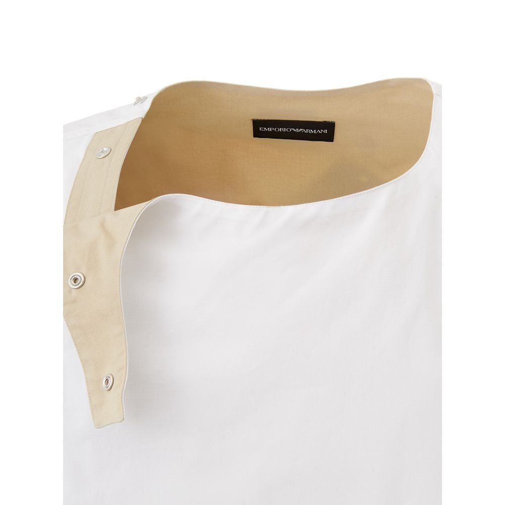 White Cotton T-Shirt-Emporio Armani-LabelTerrace.com