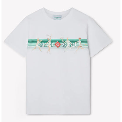White Cotton T-Shirt-Casablanca-LabelTerrace.com