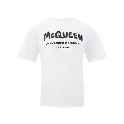 White Cotton T-Shirt-Alexander McQueen-LabelTerrace.com