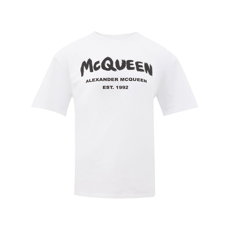White Cotton T-Shirt-Alexander McQueen-LabelTerrace.com