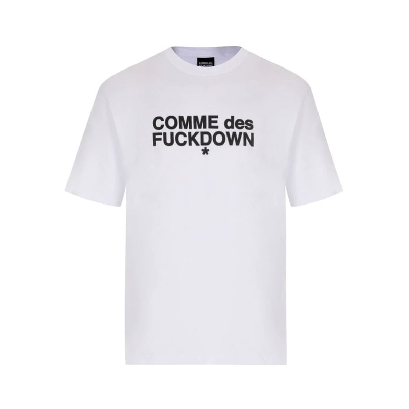 White Cotton T-Shirt-Comme Des Fuckdown-LabelTerrace.com