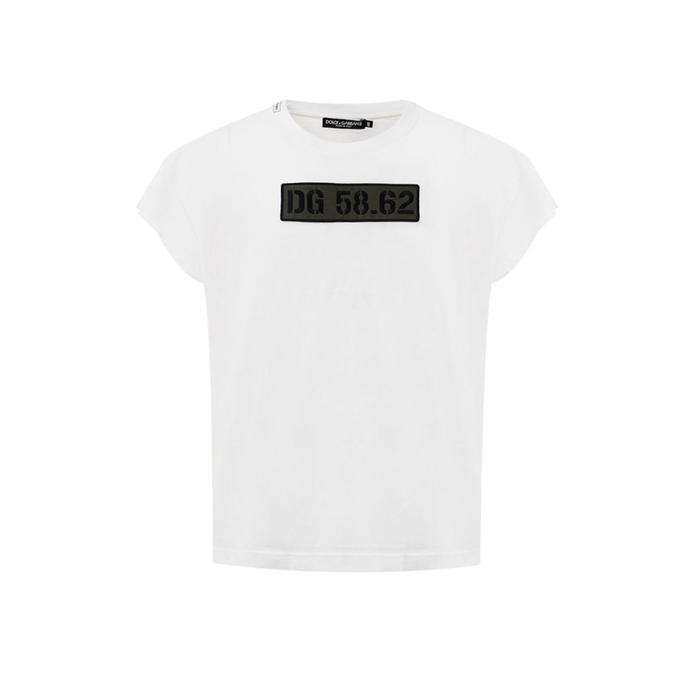 White Cotton T-Shirt-Dolce & Gabbana-LabelTerrace.com