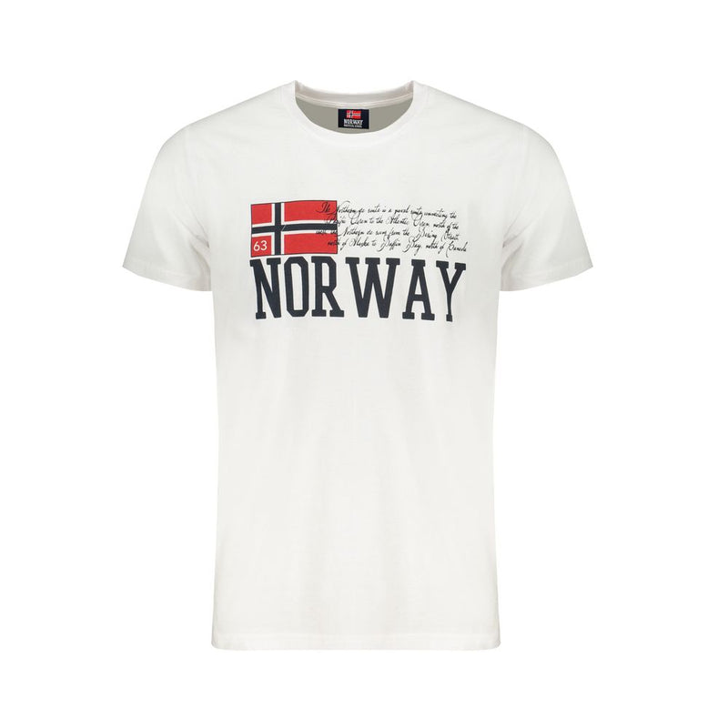 White Cotton T-Shirt-Norway 1963-LabelTerrace.com