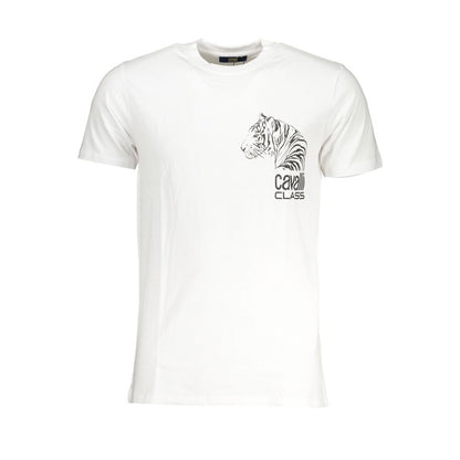 White Cotton T-Shirt-Cavalli Class-LabelTerrace.com
