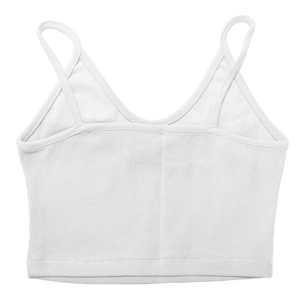 White Cotton Women Crop Top-Comme Des Fuckdown-LabelTerrace.com