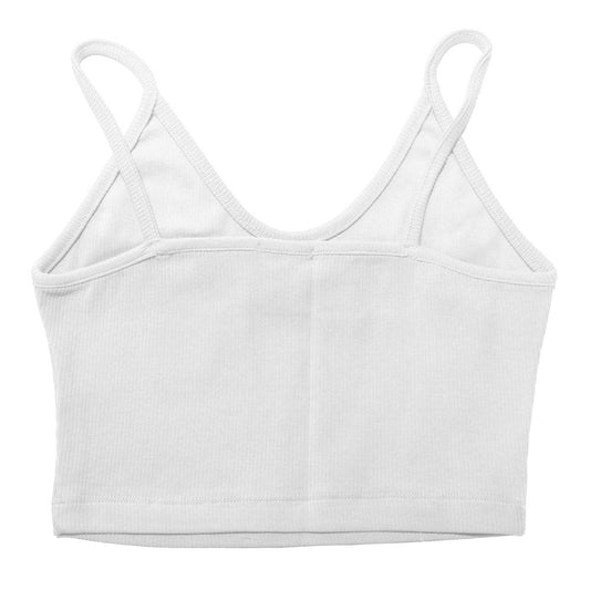 White Cotton Women Crop Top-Comme Des Fuckdown-LabelTerrace.com