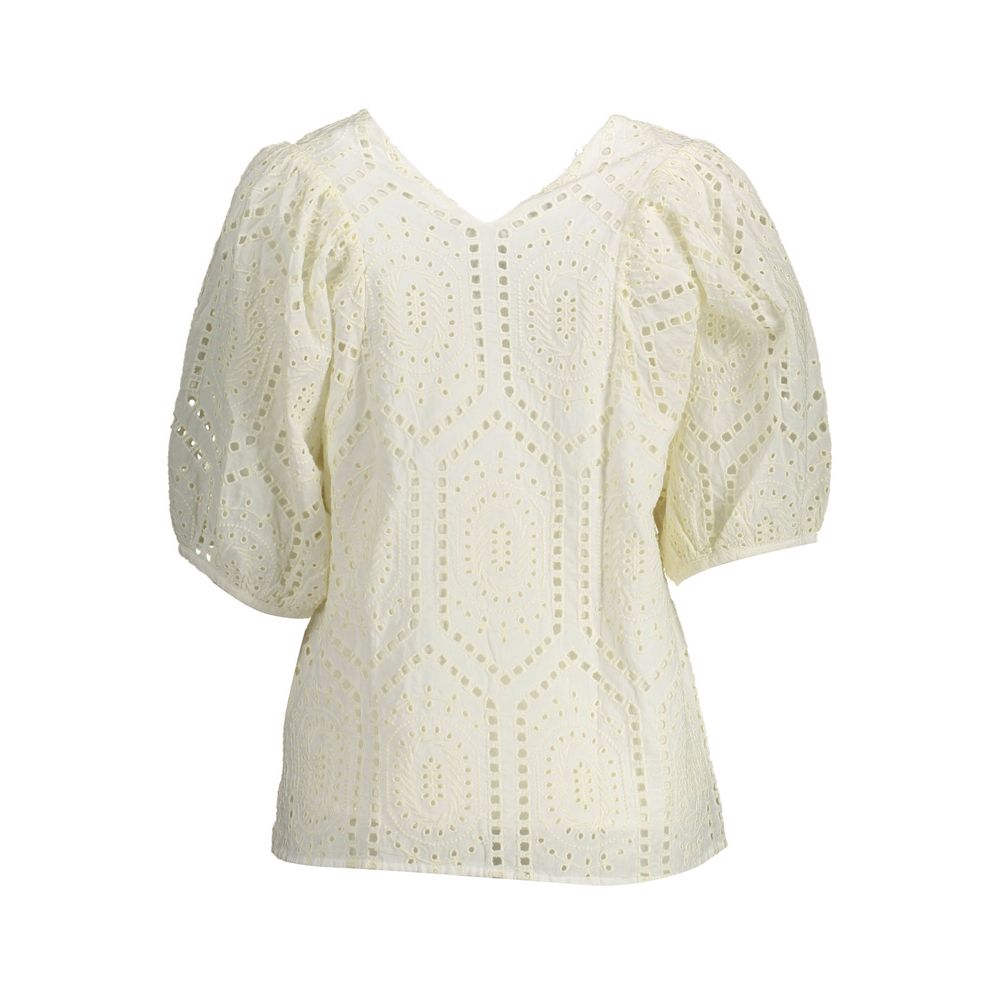 White Cotton Women T-Shirt-Gant-LabelTerrace.com