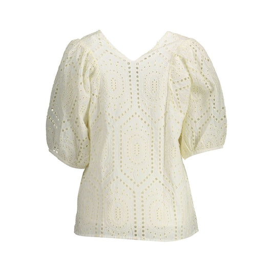 White Cotton Women T-Shirt-Gant-LabelTerrace.com