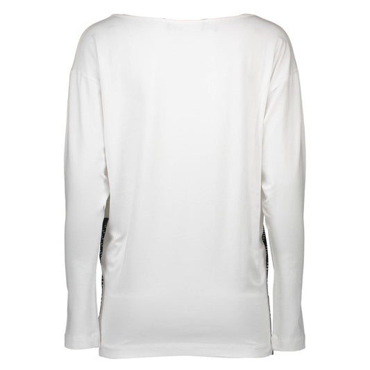 White Cotton Women T-Shirt-Love Moschino-LabelTerrace.com