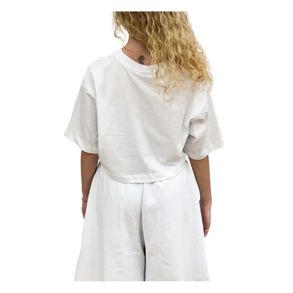White Cotton Women T-Shirt-Comme Des Fuckdown-LabelTerrace.com