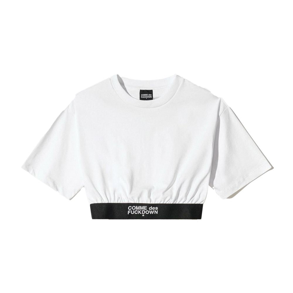 White Cotton Women T-Shirt-Comme Des Fuckdown-LabelTerrace.com