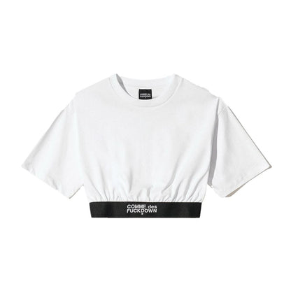 White Cotton Women T-Shirt-Comme Des Fuckdown-LabelTerrace.com