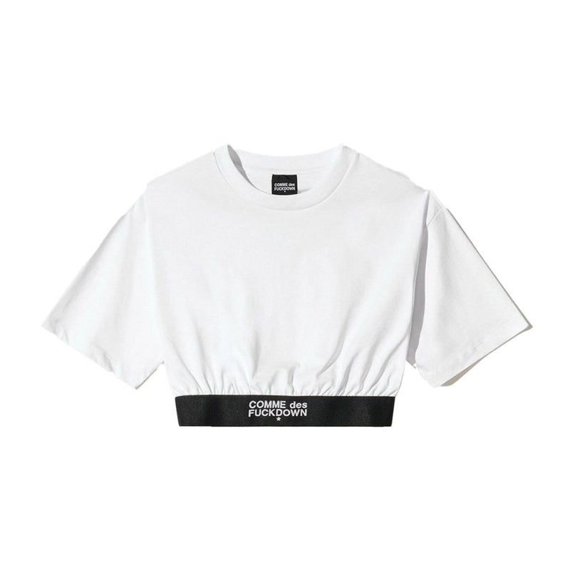 White Cotton Women T-Shirt-Comme Des Fuckdown-LabelTerrace.com