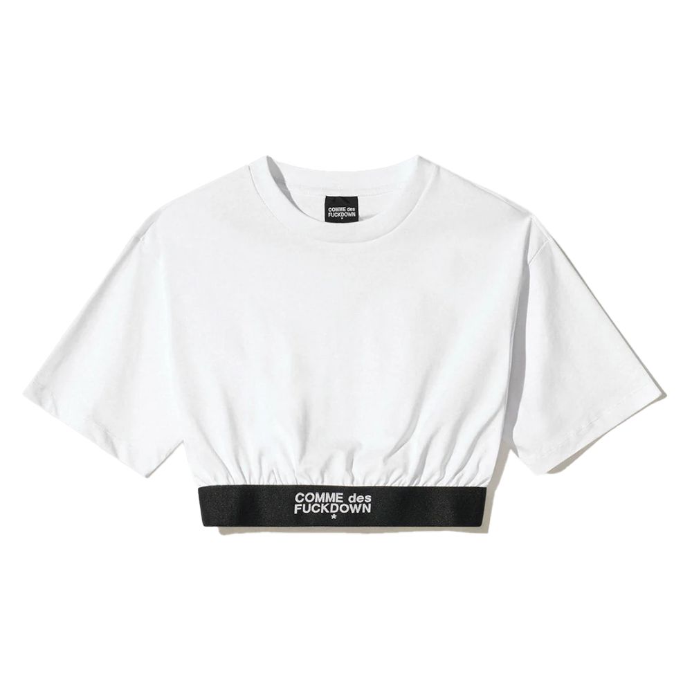White Cotton Women T-Shirt-Comme Des Fuckdown-LabelTerrace.com