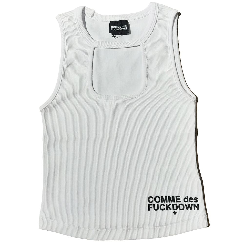 White Cotton Women Top-Comme Des Fuckdown-LabelTerrace.com