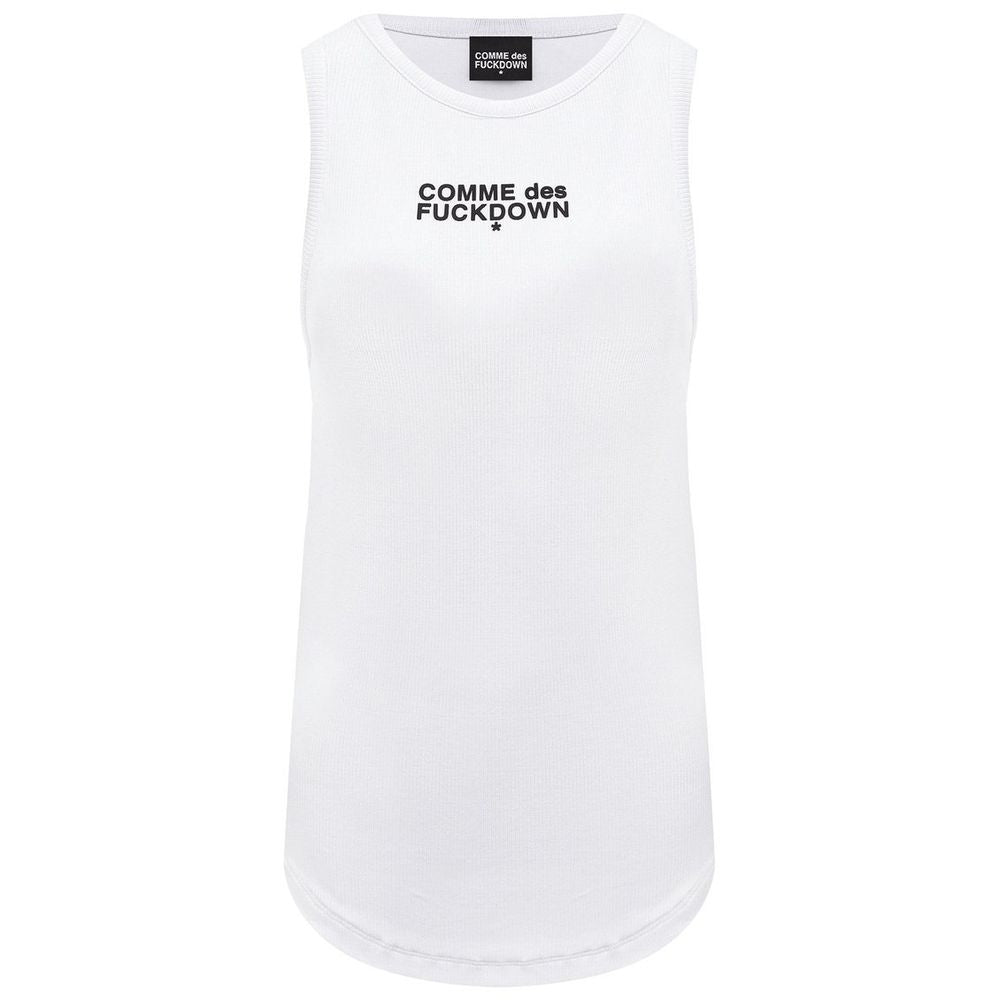 White Cotton Women Top-Comme Des Fuckdown-LabelTerrace.com