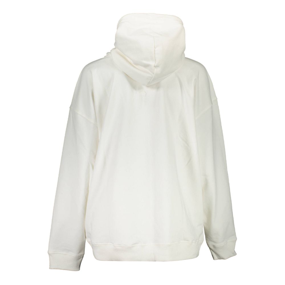 White Cotton Women's Hoodie-Tommy Hilfiger-LabelTerrace.com