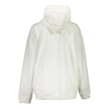 White Cotton Women's Hoodie-Tommy Hilfiger-LabelTerrace.com