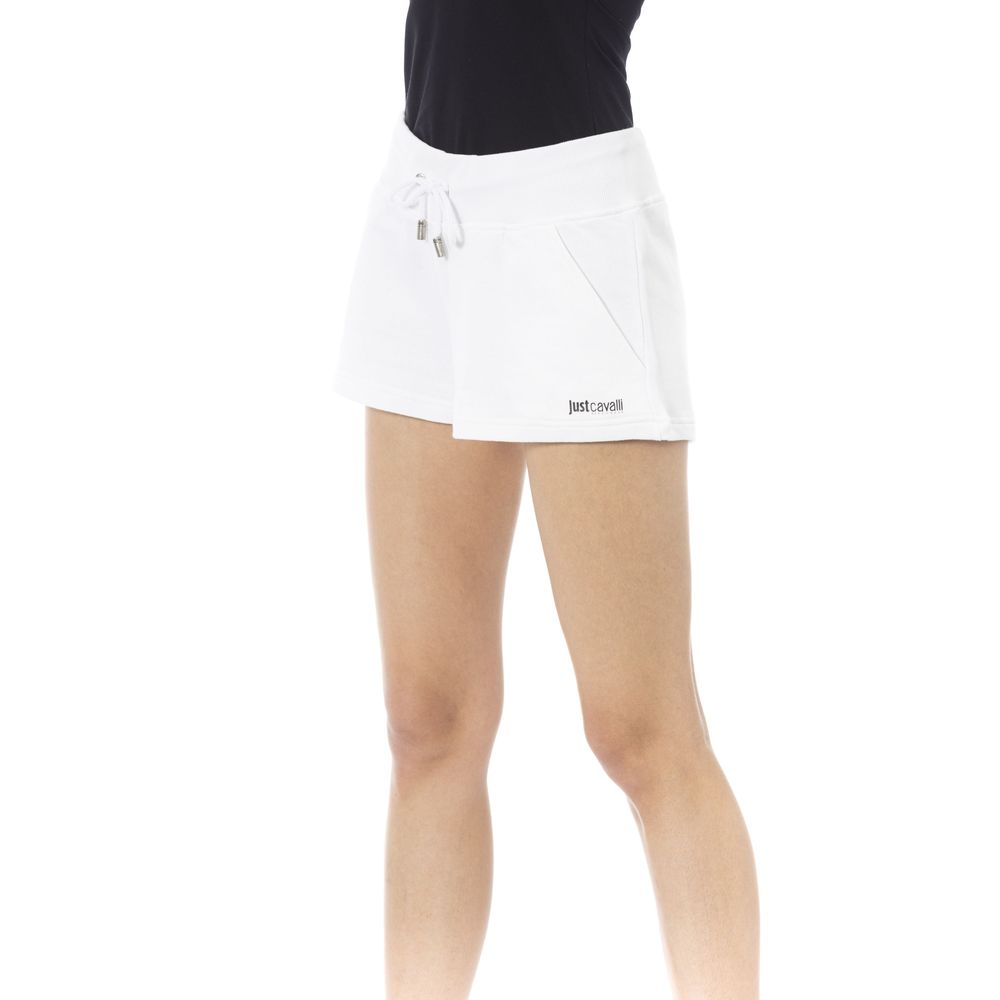 White Cotton Women's Sweatshorts