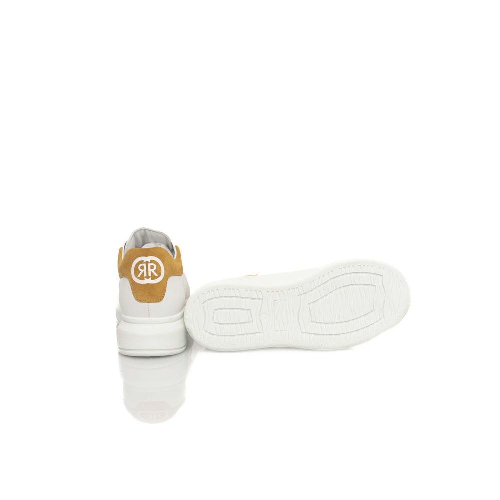 White Cowhide Women Platform Sneaker-Cerruti 1881-LabelTerrace.com