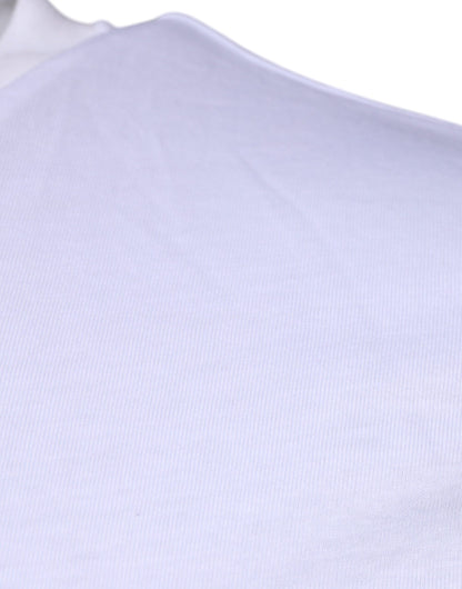 White DG Logo Cotton Crew Neck T-shirt-Dolce & Gabbana-LabelTerrace.com