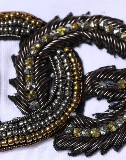 White DG Logo Cotton Crew Neck T-shirt-Dolce & Gabbana-LabelTerrace.com