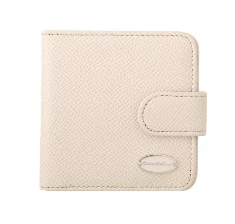 White Dauphine Leather Condom Case Holder Pocket Wallet-Dolce & Gabbana-LabelTerrace.com