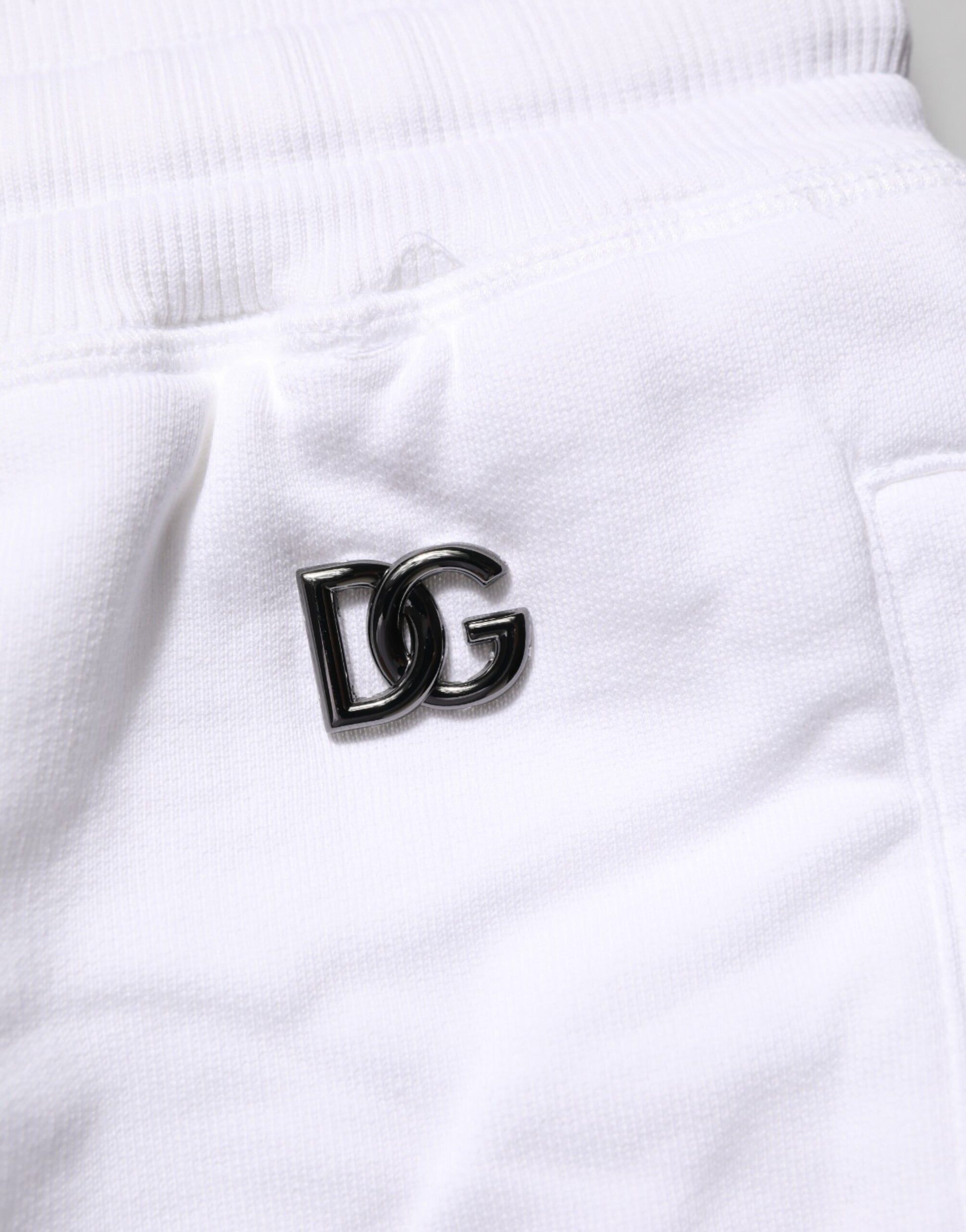 White Distressed Cotton Men Bermuda Shorts