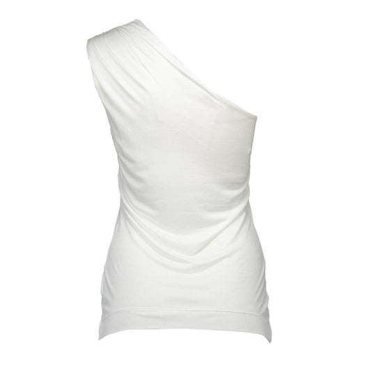 White Elastane Tops & T-Shirt