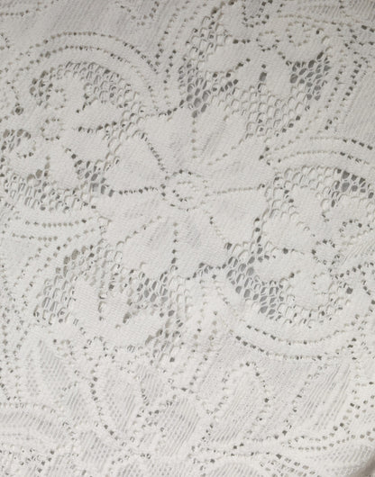 White Embroidery Lace Cotton Blouse Top