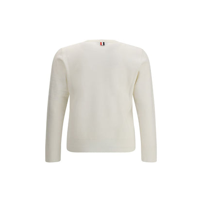 White Fleece Wool Sweatshirt