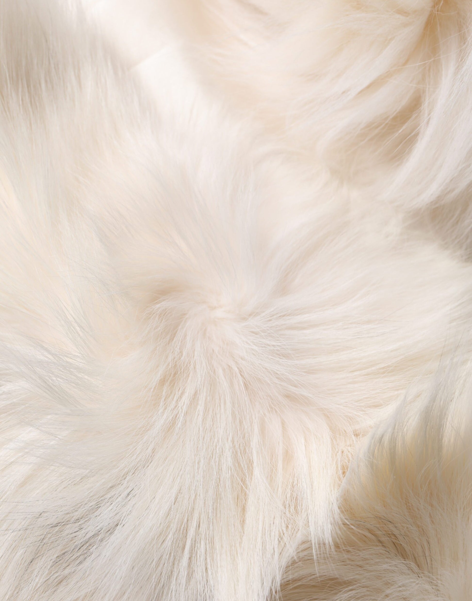 White Fox Fur Neck Wrap Warmer Winter Scarf-Dolce & Gabbana-LabelTerrace.com