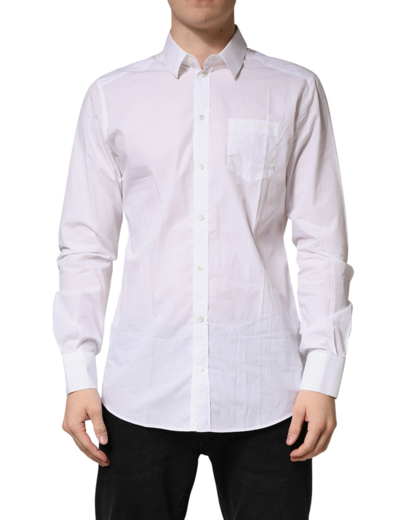 White GOLD Cotton Collared Formal Dress Shirt