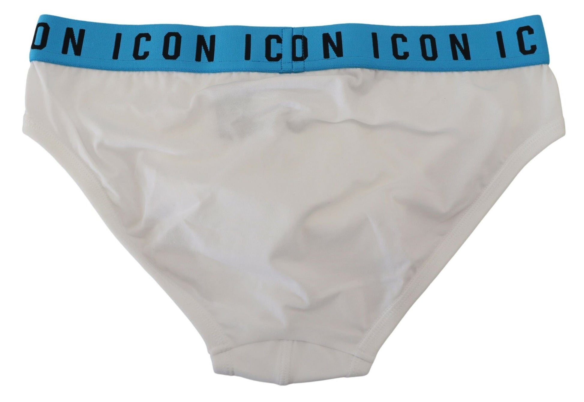 White Icon Logo Cotton Stretch Men Brief Underwear-Dsquared²-LabelTerrace.com