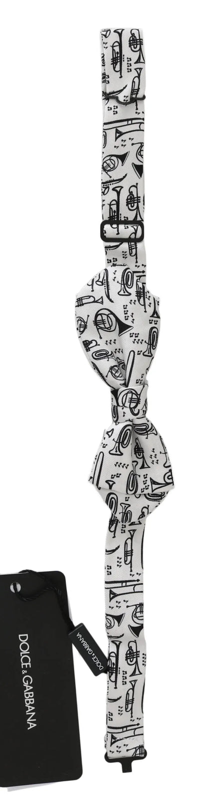 White Instruments Adjustable Neck Papillon Men Bow Tie-Dolce & Gabbana-LabelTerrace.com