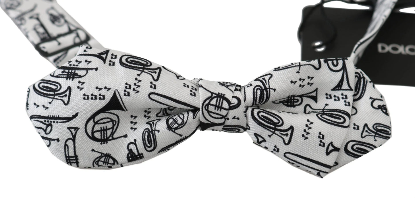 White Instruments Adjustable Neck Papillon Men Bow Tie-Dolce & Gabbana-LabelTerrace.com