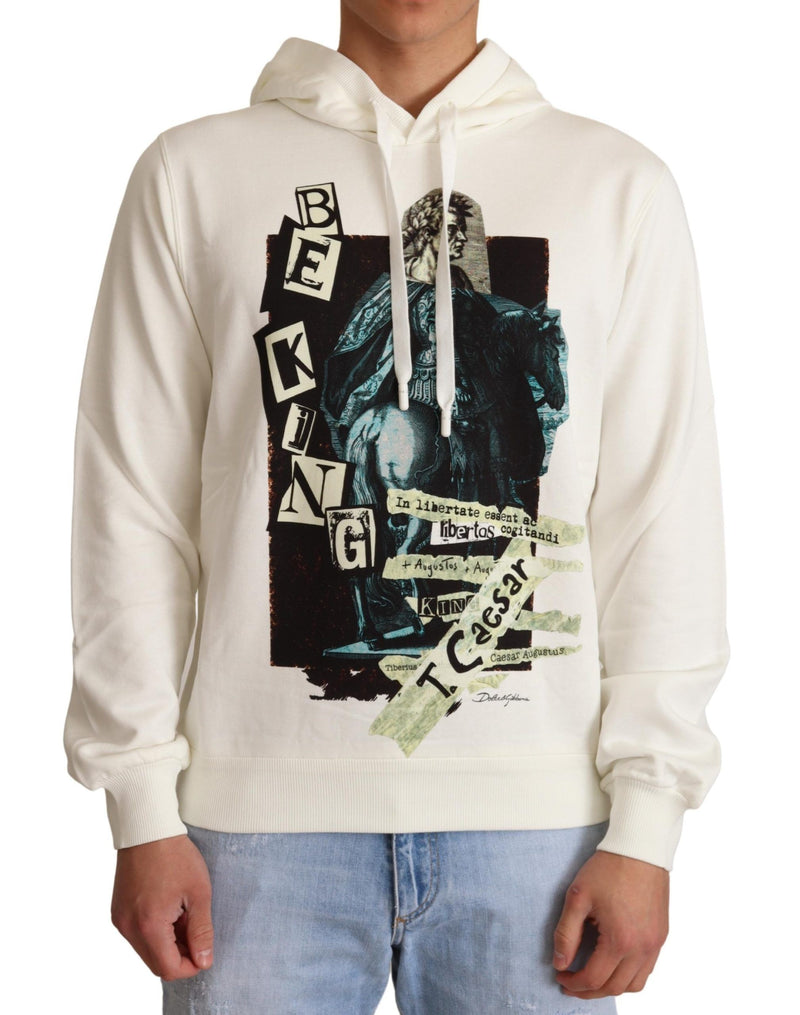 White King Ceasar Cotton Hooded Sweater-Dolce & Gabbana-LabelTerrace.com