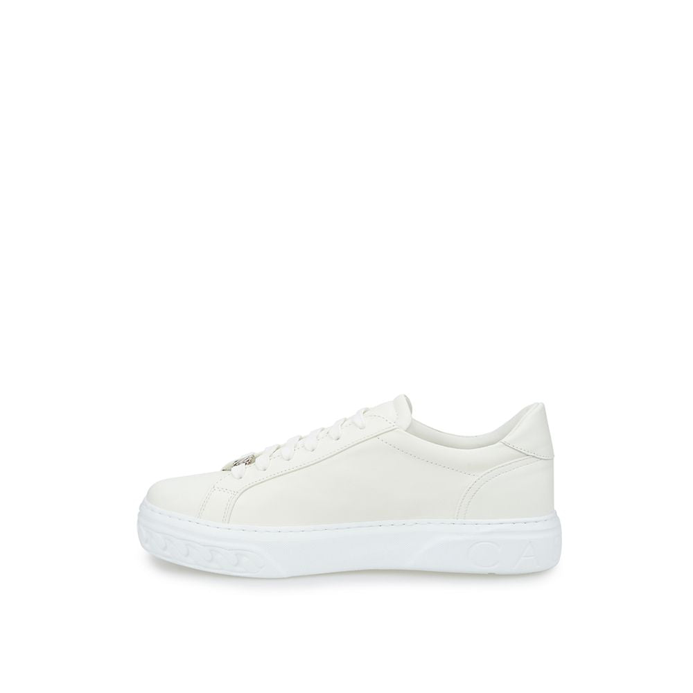 White Leather Athletic Sneakers