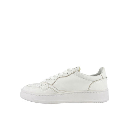 White Leather Athletic Sneakers