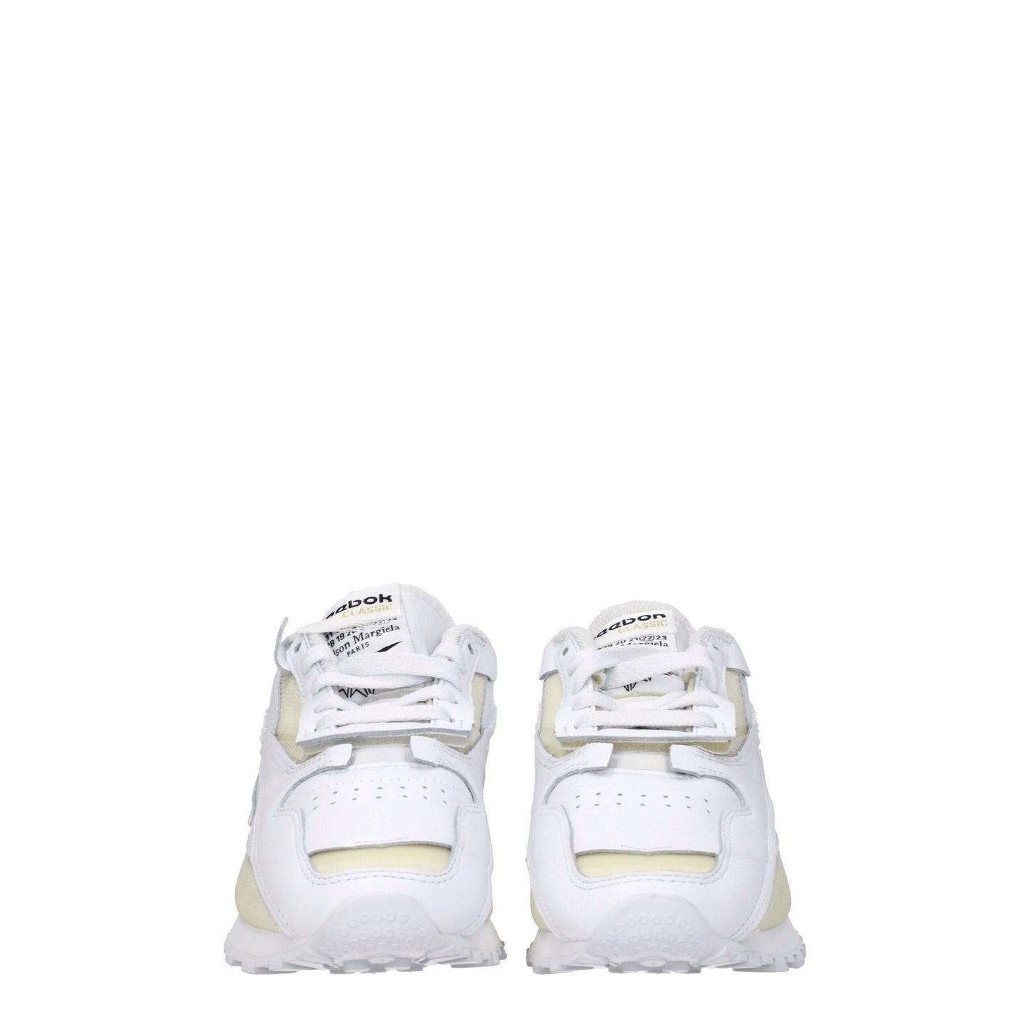 White Leather Athletic Sneakers-Maison Margiela-LabelTerrace.com