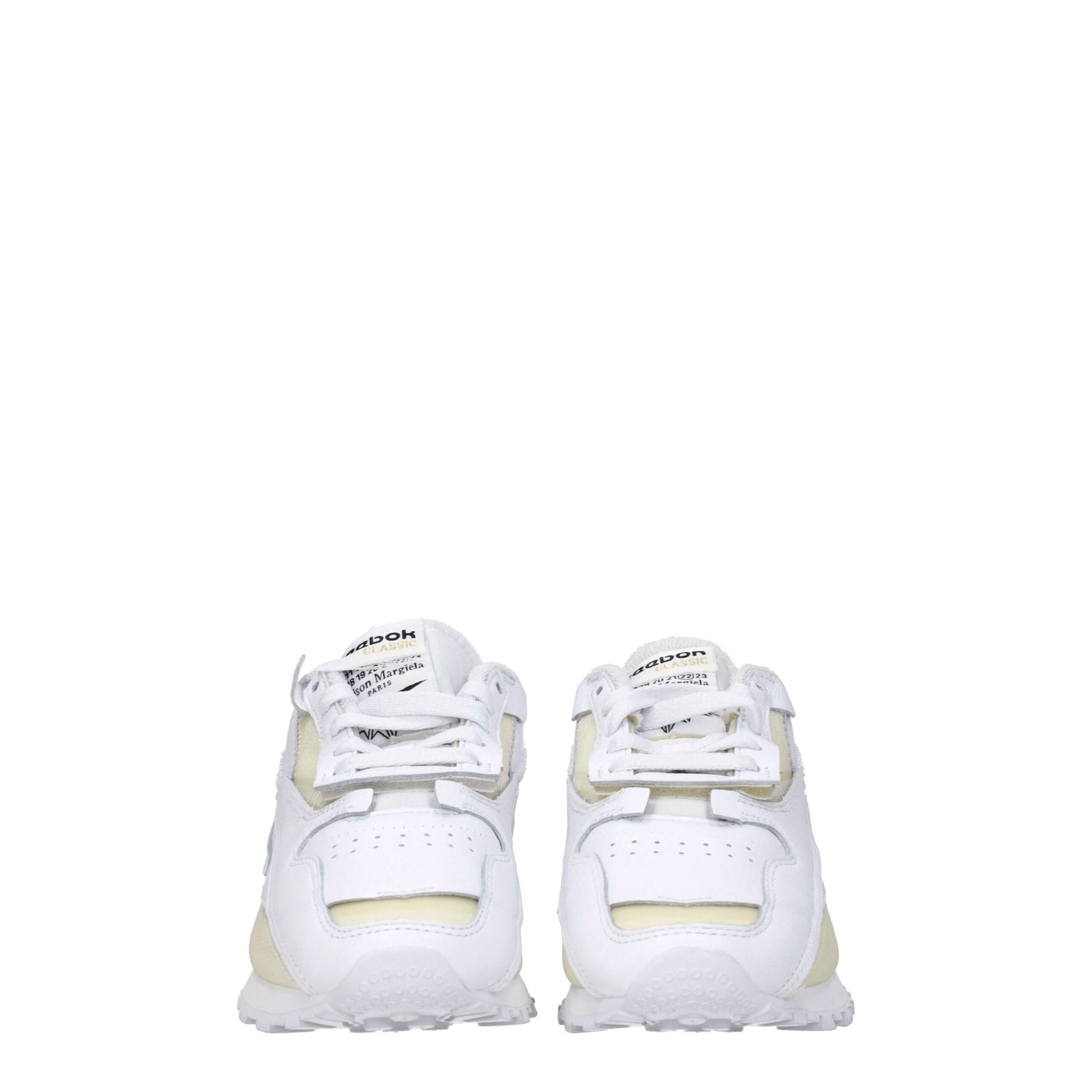 White Leather Athletic Sneakers-Maison Margiela-LabelTerrace.com