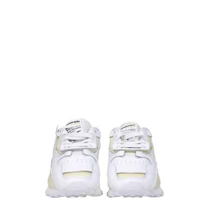 White Leather Athletic Sneakers-Maison Margiela-LabelTerrace.com