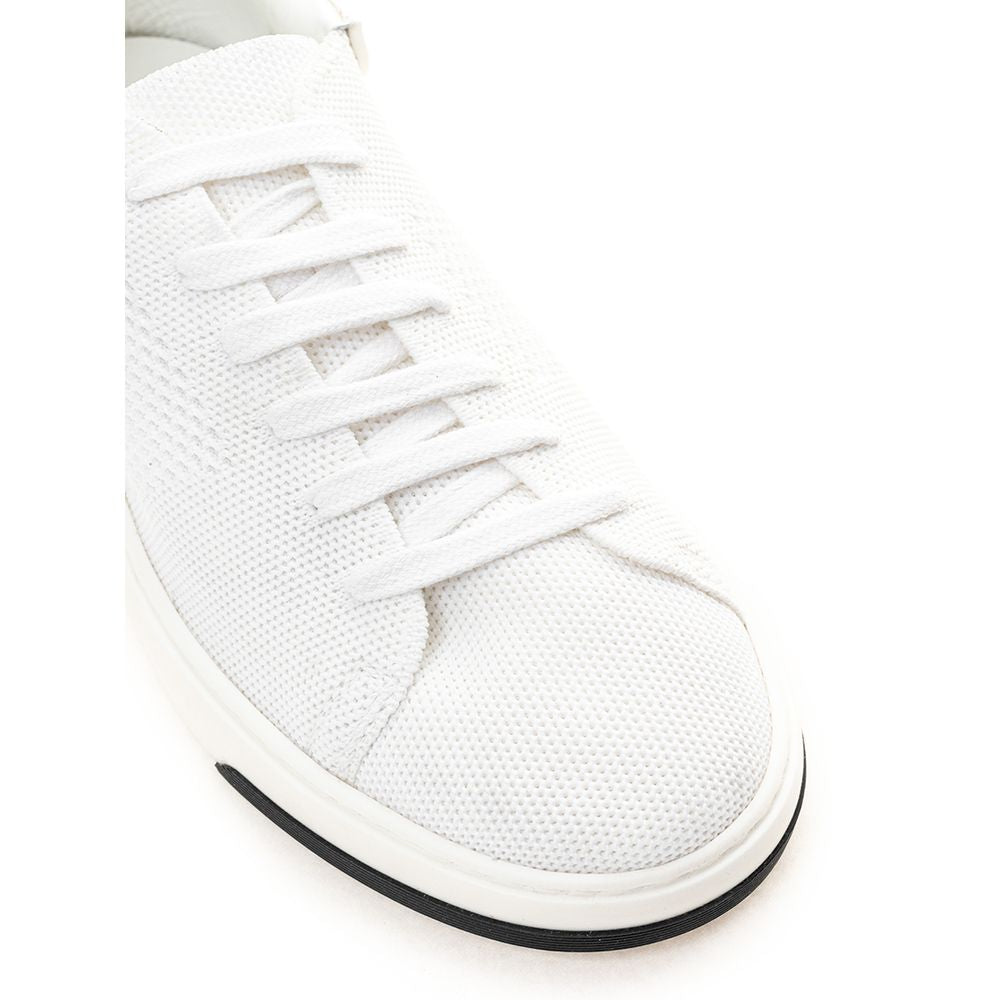 White Leather Athletic Sneakers