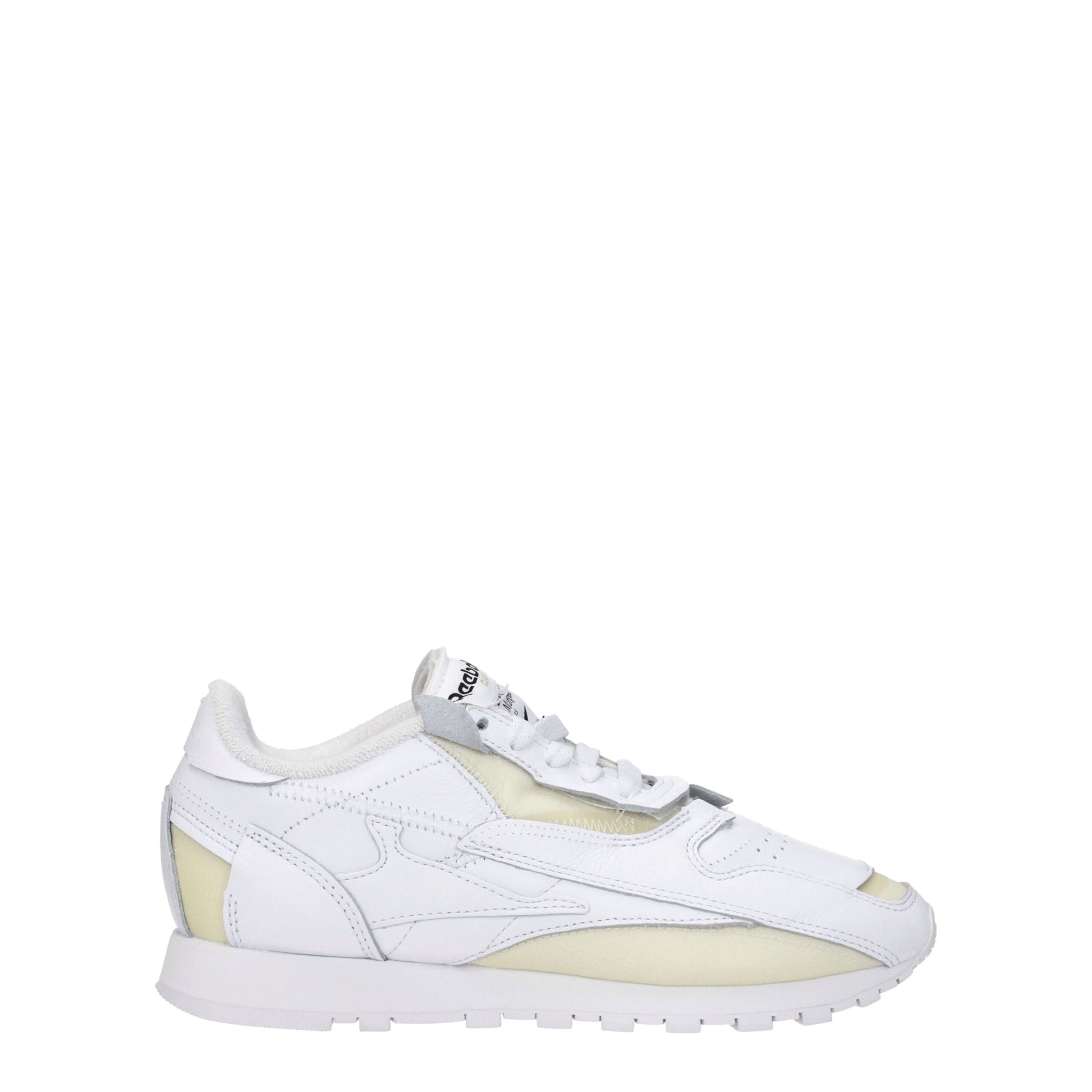 White Leather Athletic Sneakers-Maison Margiela-LabelTerrace.com