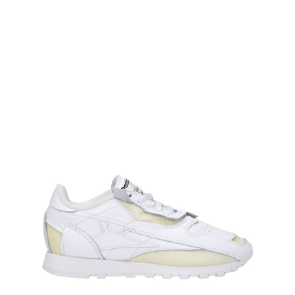 White Leather Athletic Sneakers-Maison Margiela-LabelTerrace.com