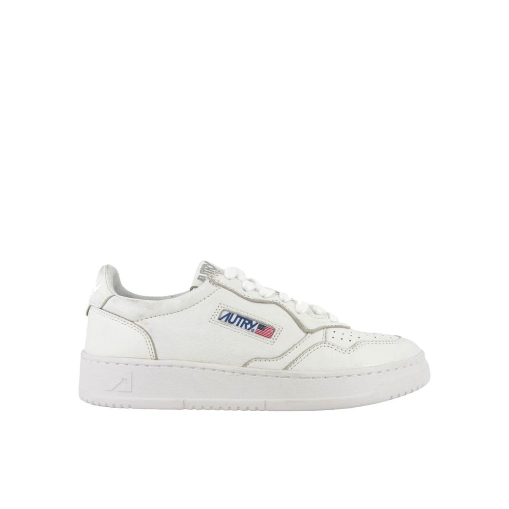 White Leather Athletic Sneakers