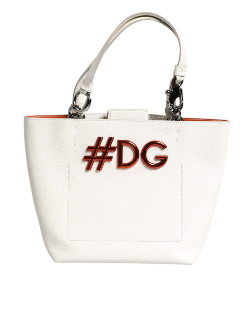 White Leather #DG BEATRICE Top Handle Tote Bag-Dolce & Gabbana-LabelTerrace.com